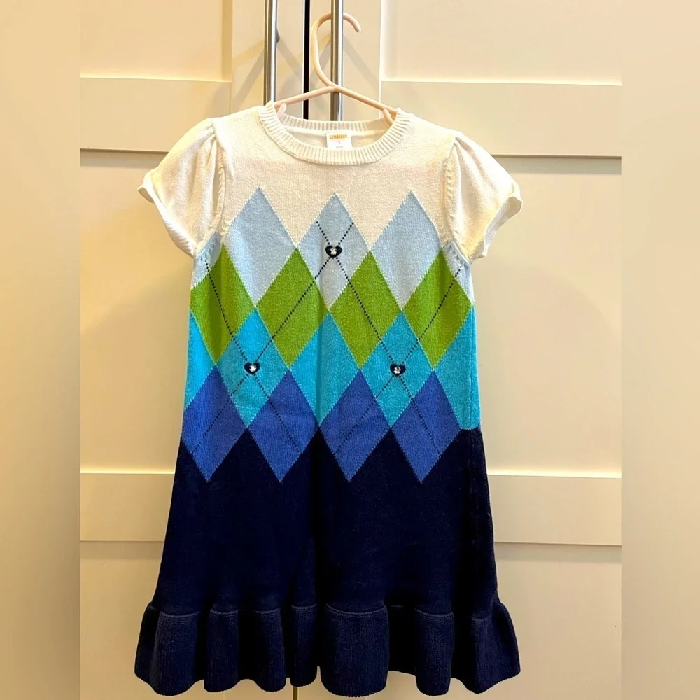 Gymboree size 5 drop waist short sleeve sweater dress
